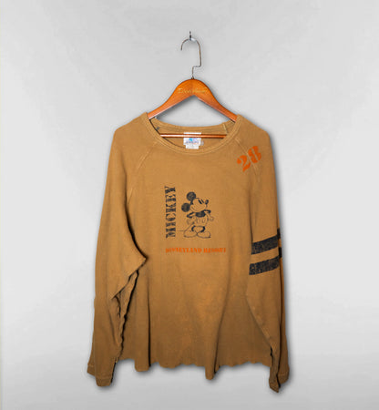 ミッキーワッフルロングスリーブTシャツ