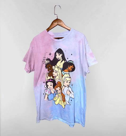 プリンセス集合両面プリントタイダイTシャツ
