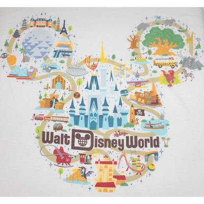 ディズニーワールドマップ・アトラション大解剖Tシャツ【WDW】