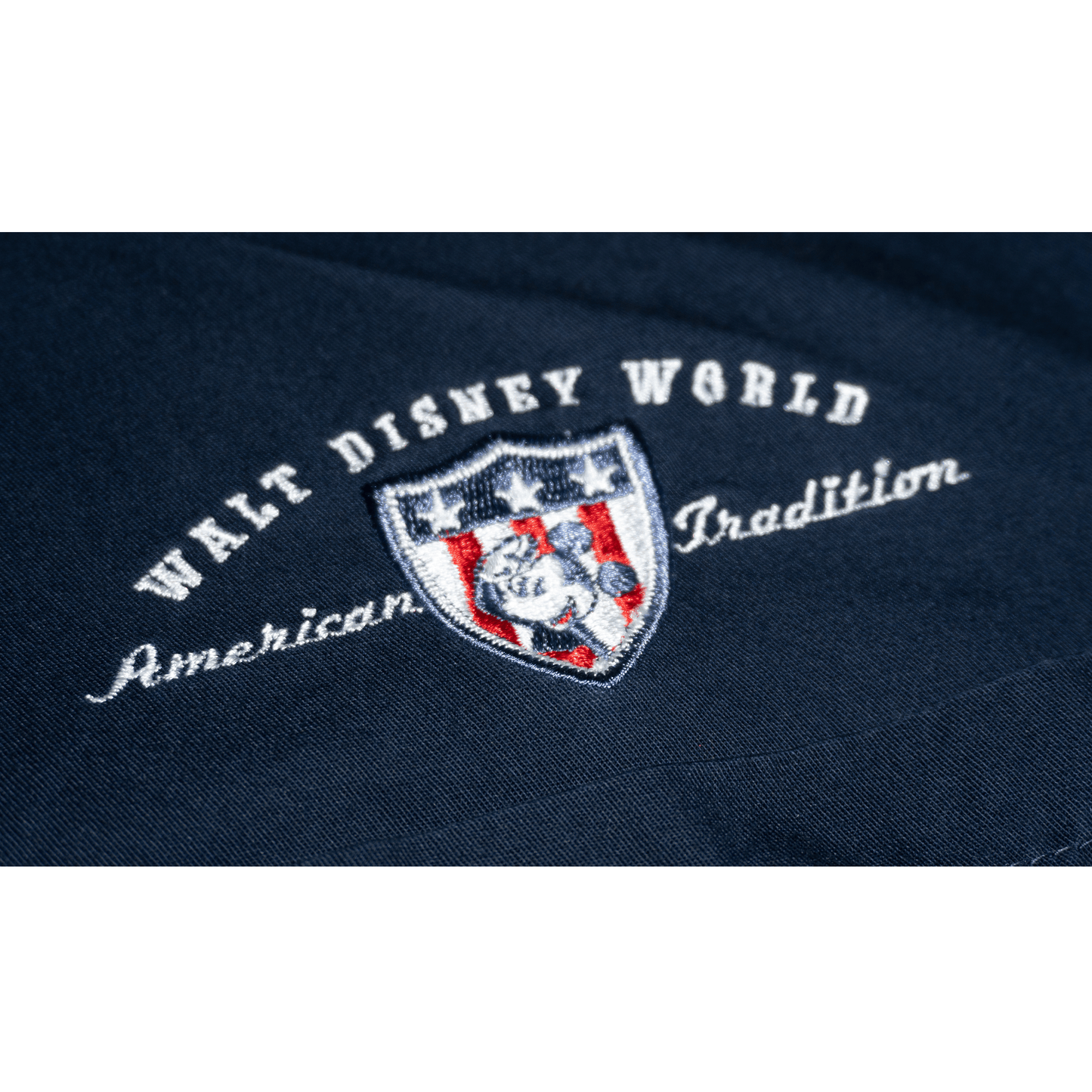ワンポイント刺繍ミッキー　Americantradition半袖BIGシャツ　【00s】【WDW】
