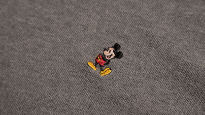 ミッキー刺繍ポロシャツ【グレー】