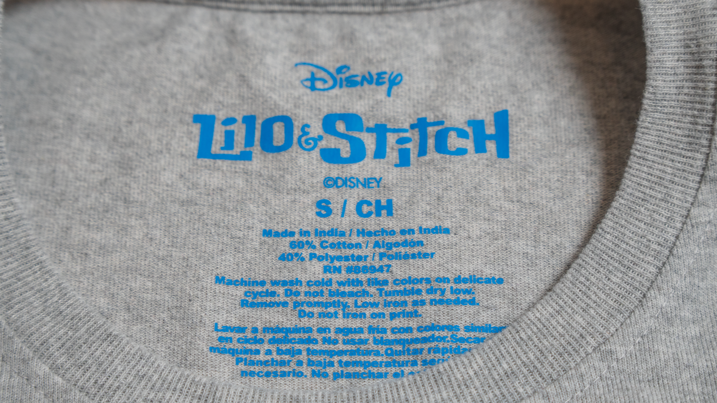 スティッチ OHANA MEANS FAMILY Tシャツ【グレー】