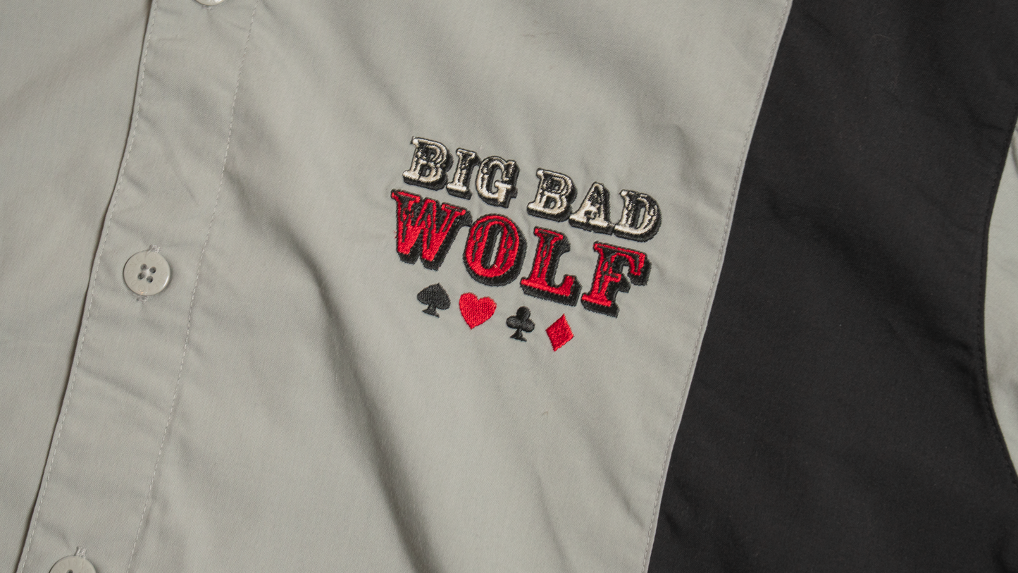 Big Bad Wolf Hold'em Poker Club 半袖シャツ 胸刺繍アップ