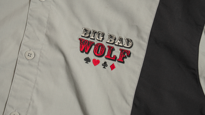 Big Bad Wolf Hold'em Poker Club 半袖シャツ 胸刺繍アップ
