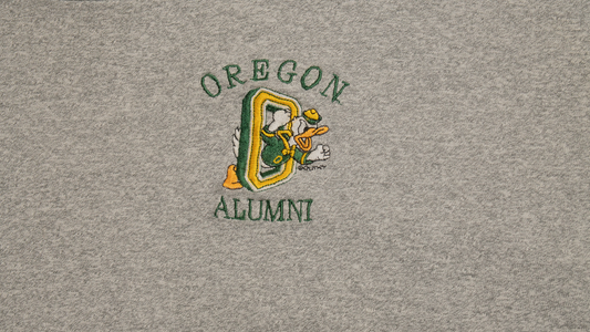 オレゴンダック(ドナルド) Alumni刺繍半袖Tシャツ【グレー】