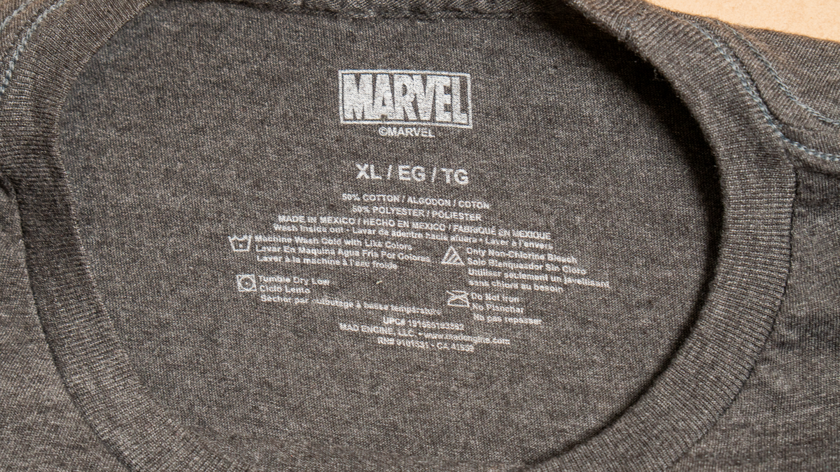 MARVELロゴ総柄Tシャツ【グレー】