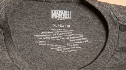 MARVELロゴ総柄Tシャツ【グレー】