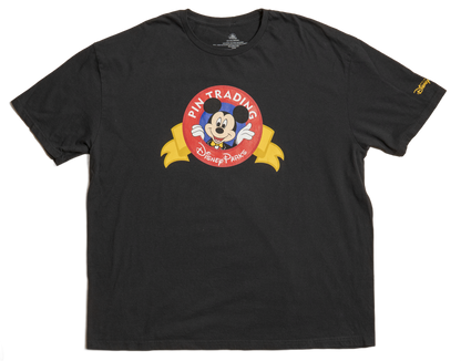 ミッキーのPIN TRADING ディズニーパークスTシャツ【ブラック】