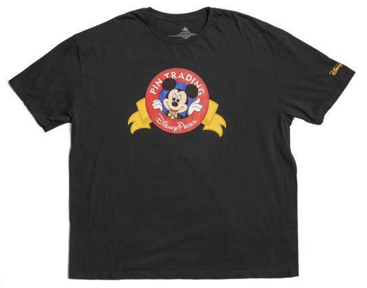 ミッキーのPIN TRADING ディズニーパークスTシャツ【ブラック】