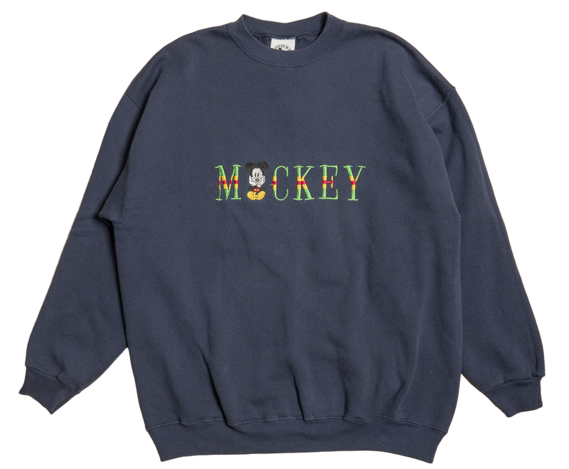 Mickey & Co. MICKEYロゴ刺繍スウェット【ネイビー】