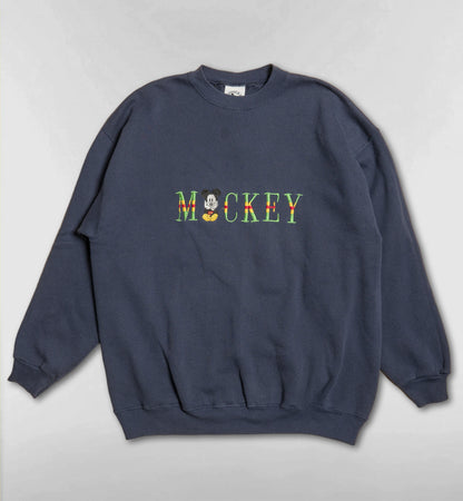 Mickey & Co. MICKEYロゴ刺繍スウェット【ネイビー】