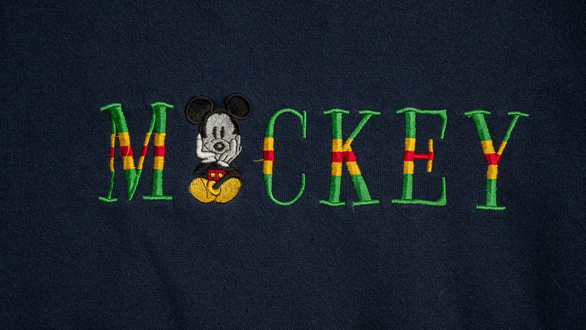 Mickey & Co. MICKEYロゴ刺繍スウェット【ネイビー】