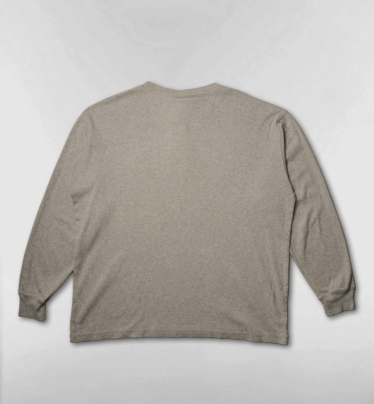 ドナルドの刺繍ヘンリーネックロンT【グレー】