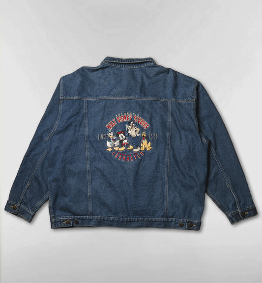 ミッキーのワッペン付きデニムジャケット【インディゴ】
