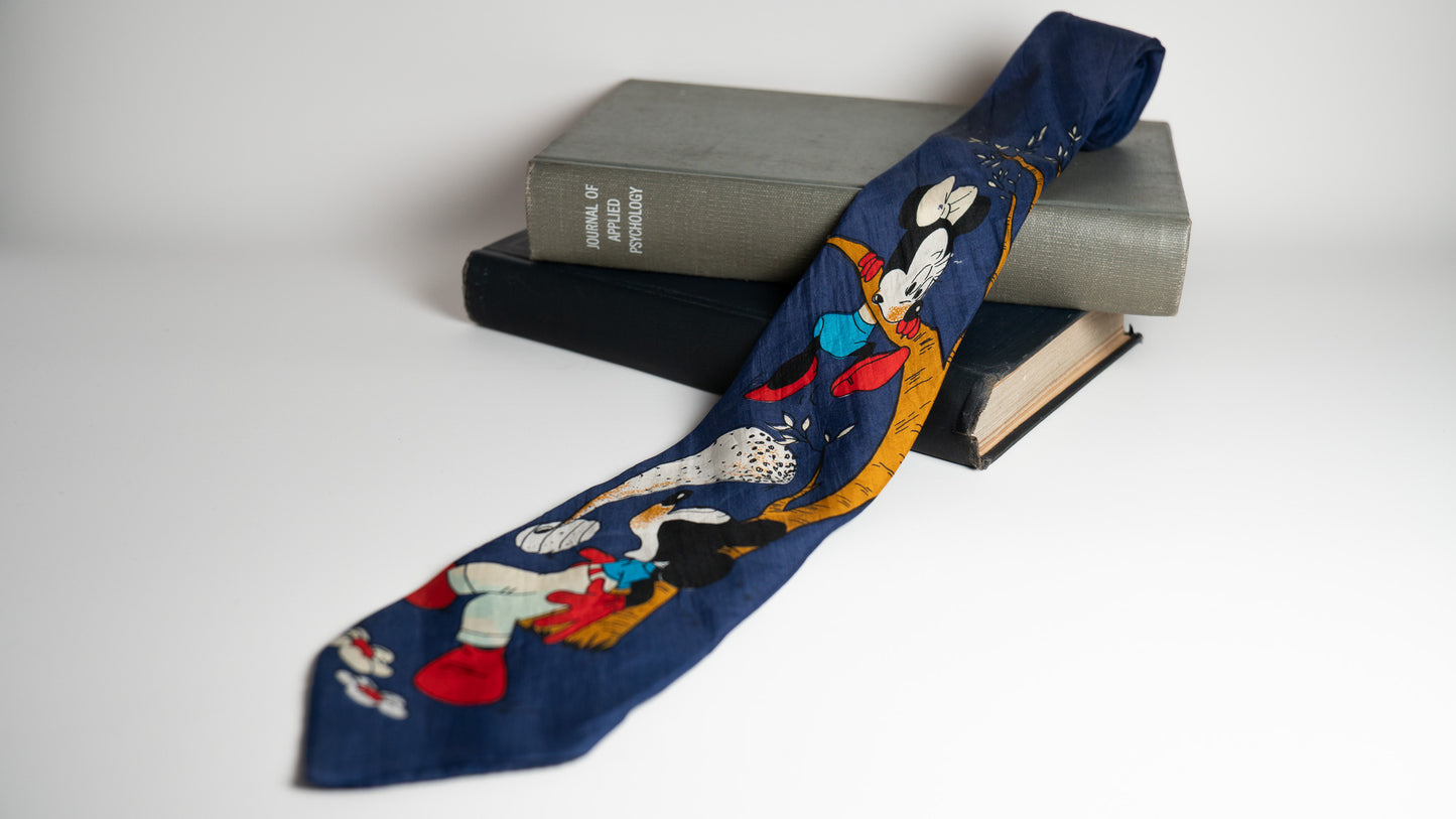 ミッキーとミニーのハチミツ狩りネクタイ【シルク100%】