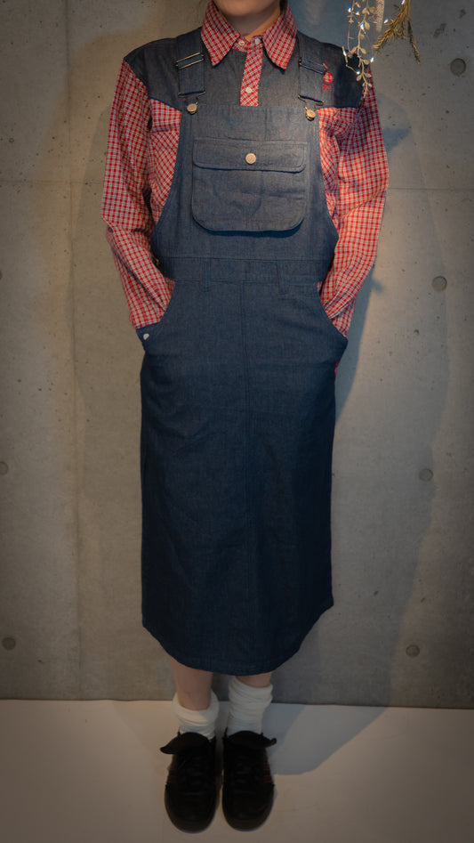 【未使用品】デニム切り替えシャツ&デニムスカートセットアップ