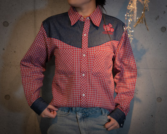 【未使用品】デニム切り替えシャツ【東京ディズニーランド】