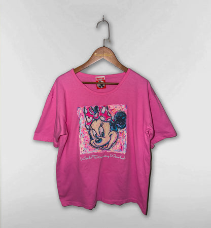 WDW絵画ミニーTシャツ【90's】