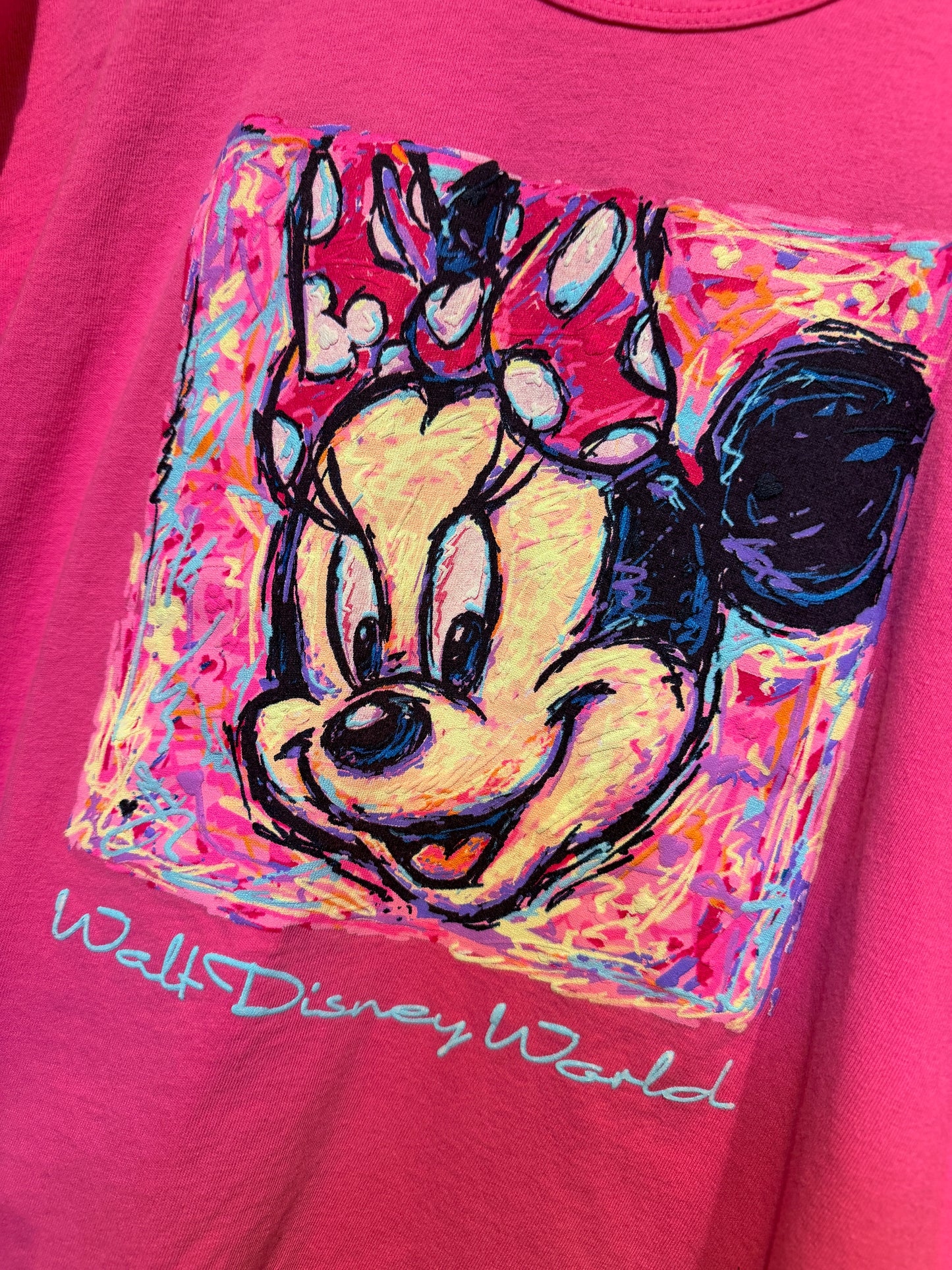 WDW絵画ミニーTシャツ【90's】