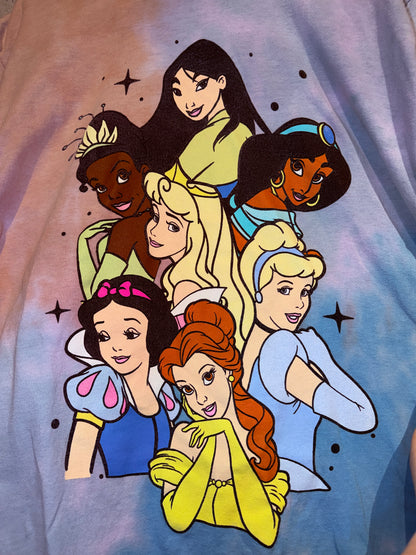 プリンセス集合両面プリントタイダイTシャツ