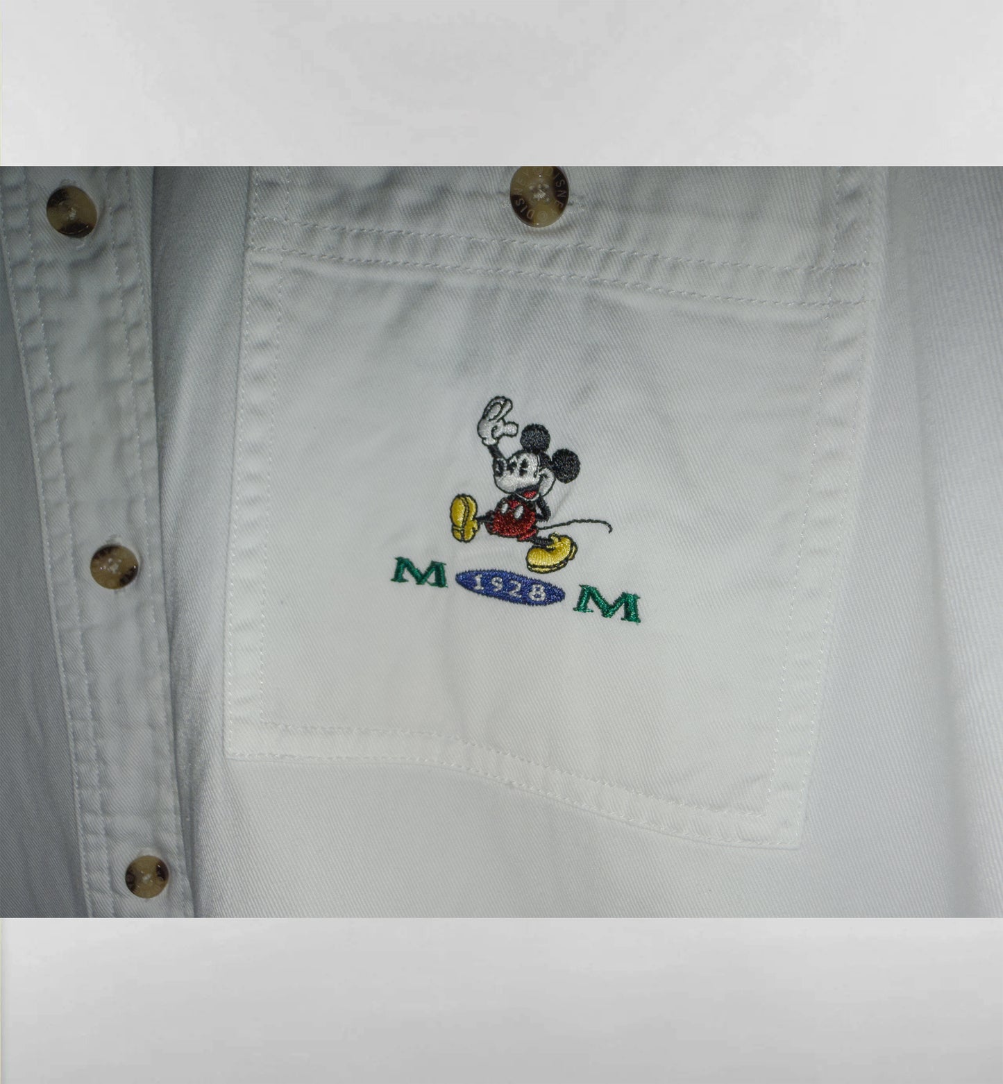 【美品】MM刺繍ボタンダウンシャツ