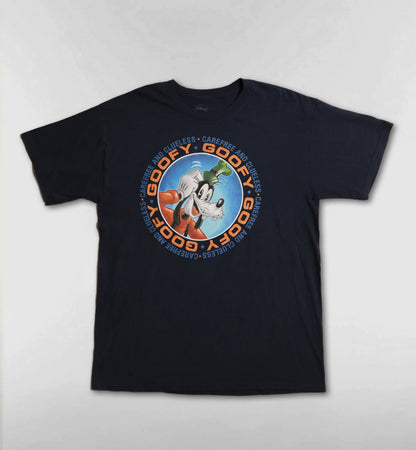 グーフィー CAREFREE AND CLUELESS Tシャツ ネイビー