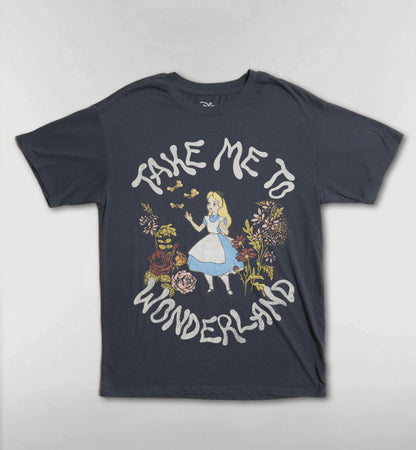 アリスのTAKE ME TO WONDERLAND Tシャツ ネイビー
