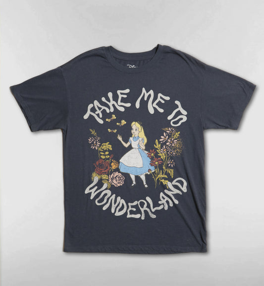 アリスのTAKE ME TO WONDERLAND Tシャツ ネイビー