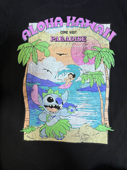 リロ&スティッチビーチでサーフィンTシャツ