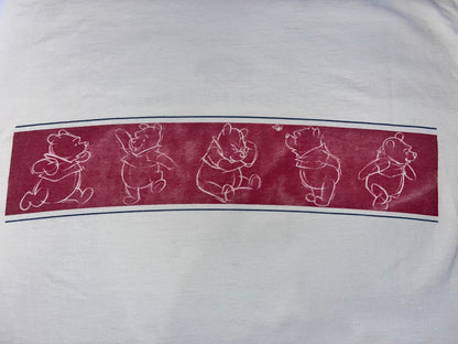 プーさんのバックプリント線画Tシャツ【90s】