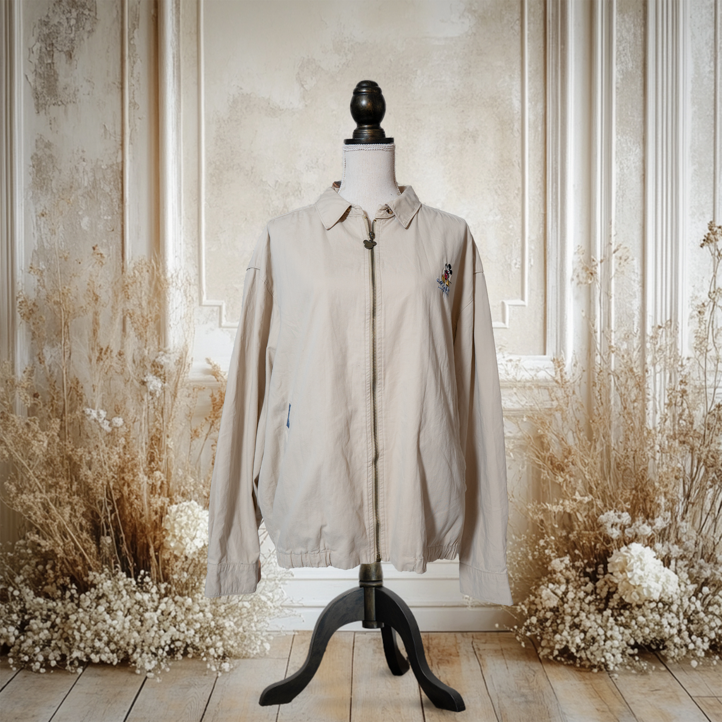 ミッキーワンポイントジップアップジャケット