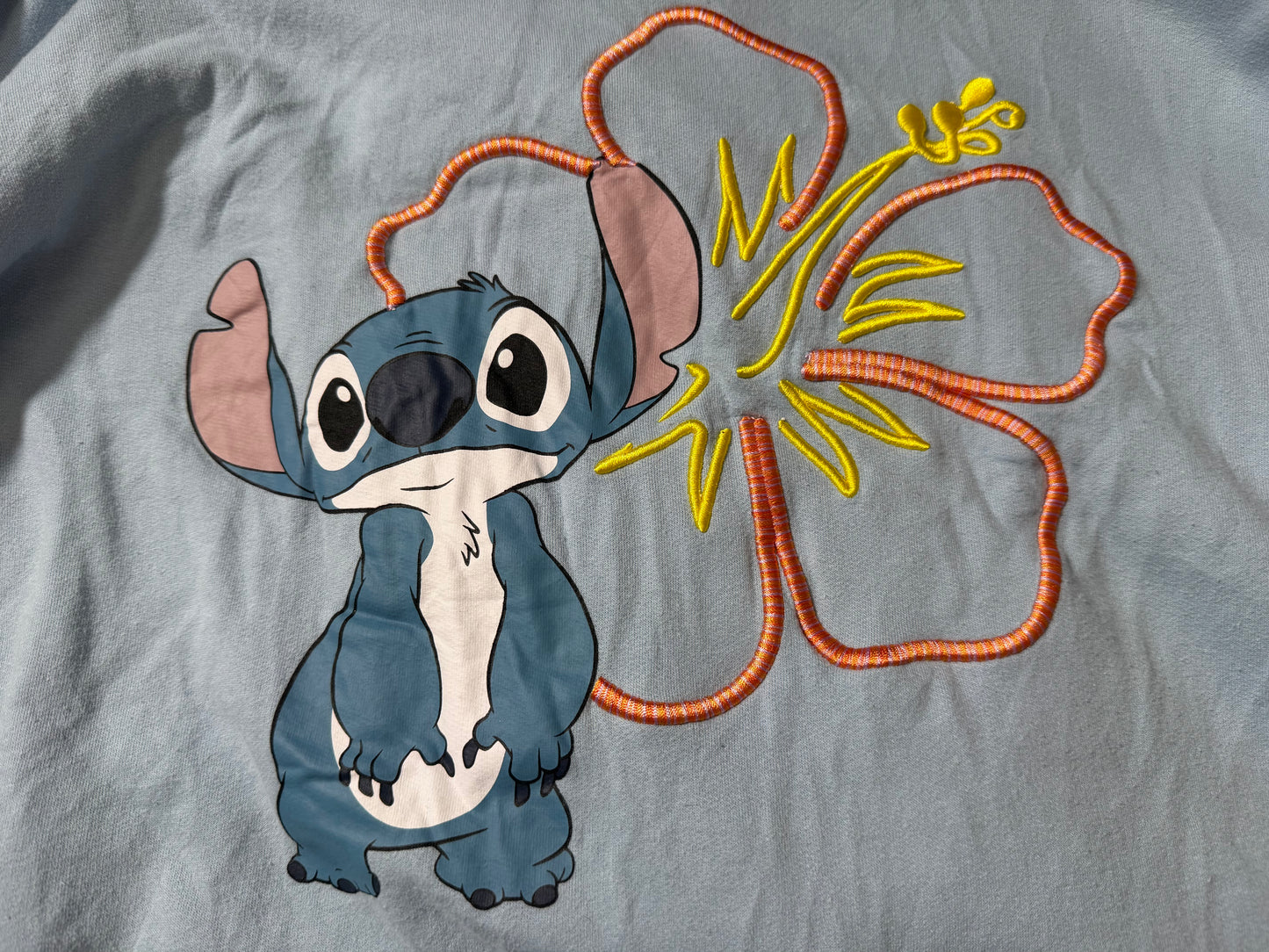 スティッチ フラワー刺繍パーカー