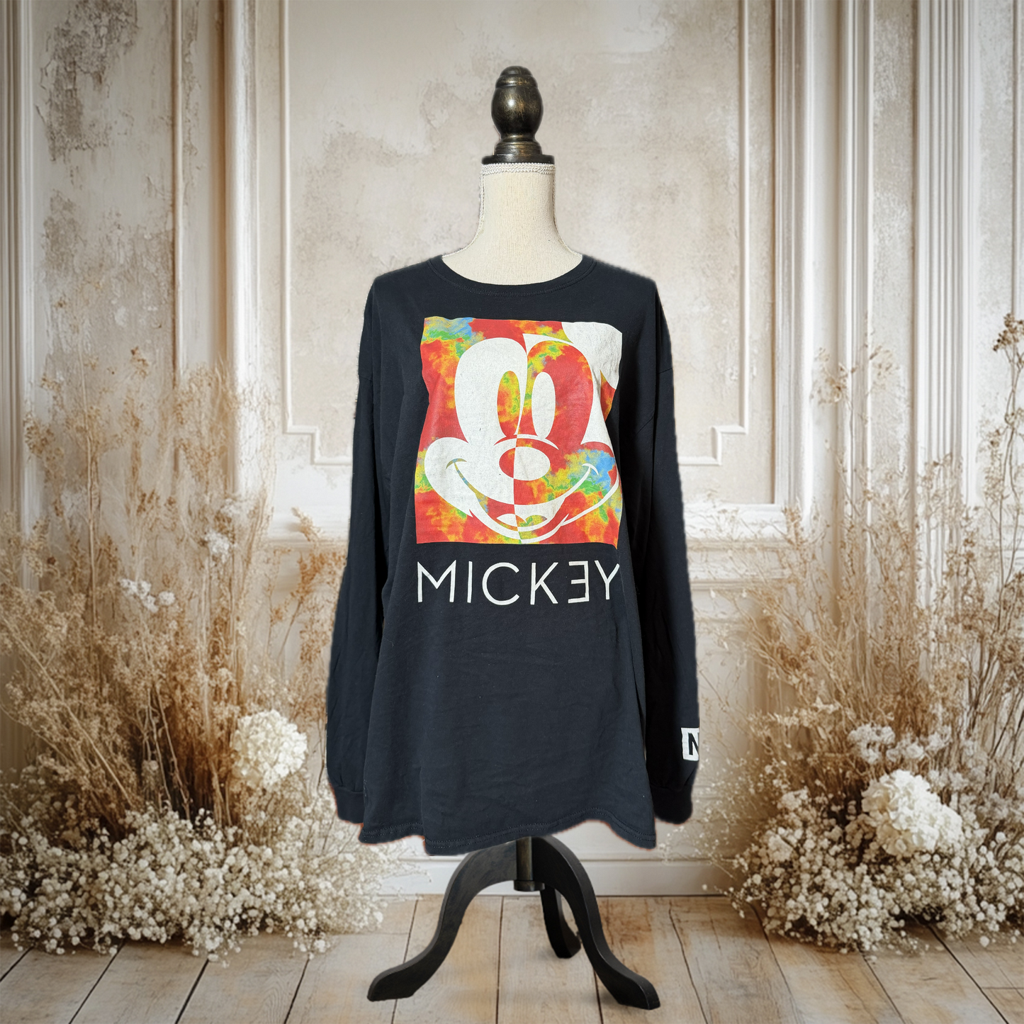 ミッキー×NEFF カラフルフレーム ロングスリーブTシャツ