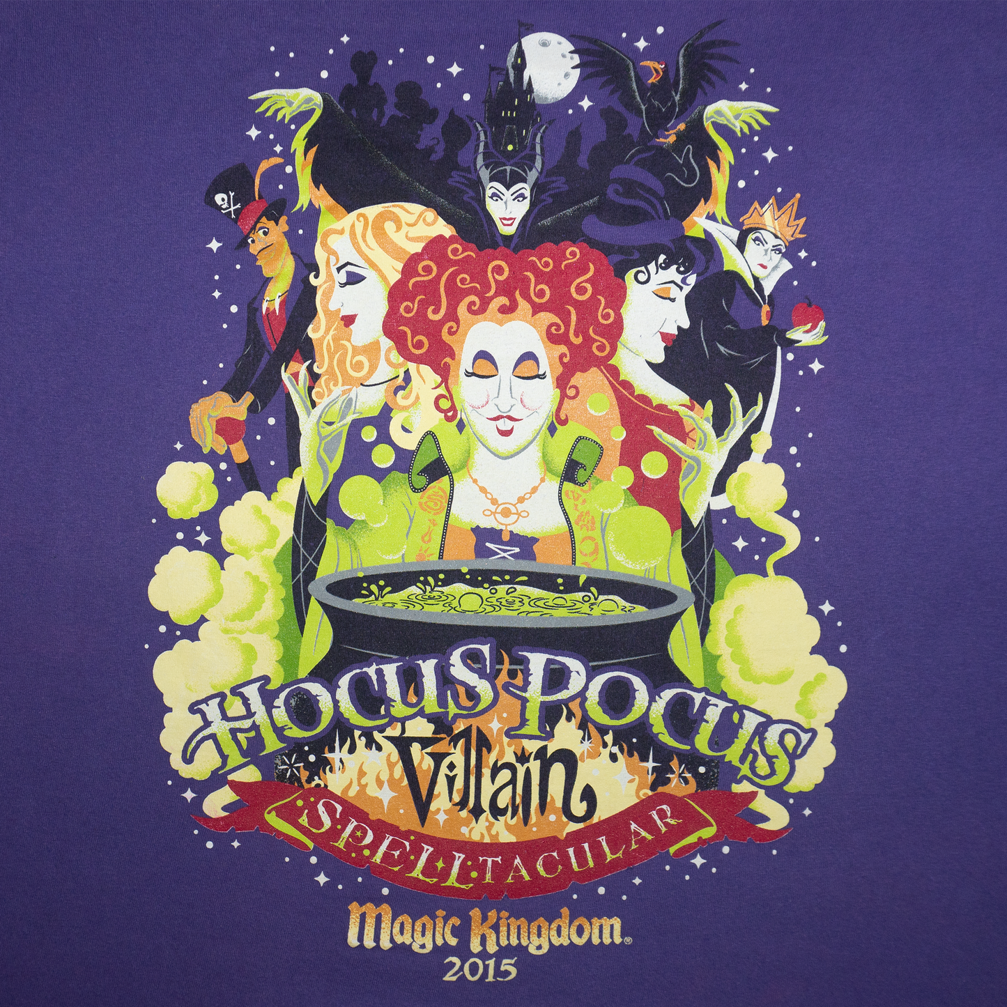 ホーカスポーカスとヴィラン大集合Tシャツ【マジックキングダムHocus Pocus Villain Spelltacular】