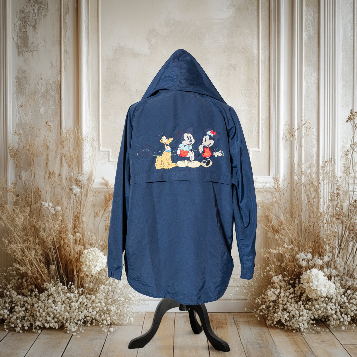 ミッキー/ミニー/プルートのバック刺繍アノラック【00's】