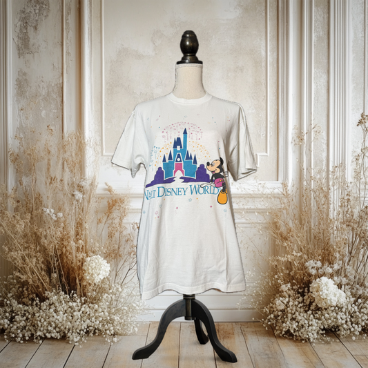 【〜10/31期間限定セール】ウォルト・ディズニー・ワールド ＆ミッキー城プリントTシャツ