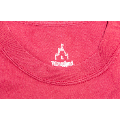 ワインレッド顔のぞきミッキーTシャツ