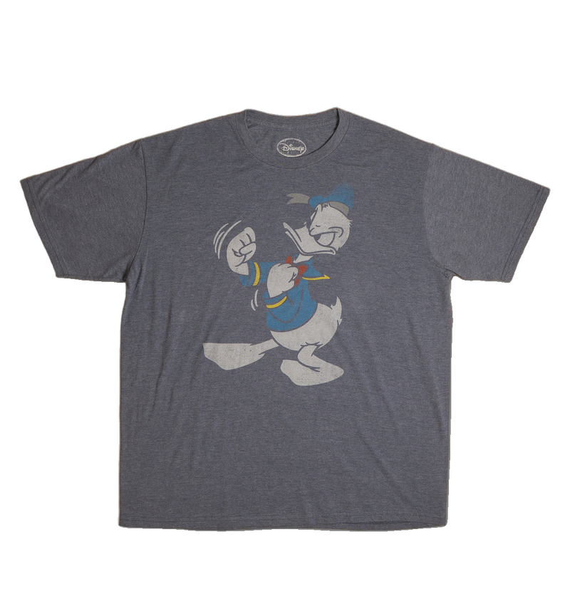 ドナルドのかすれプリントTシャツ【グレー】