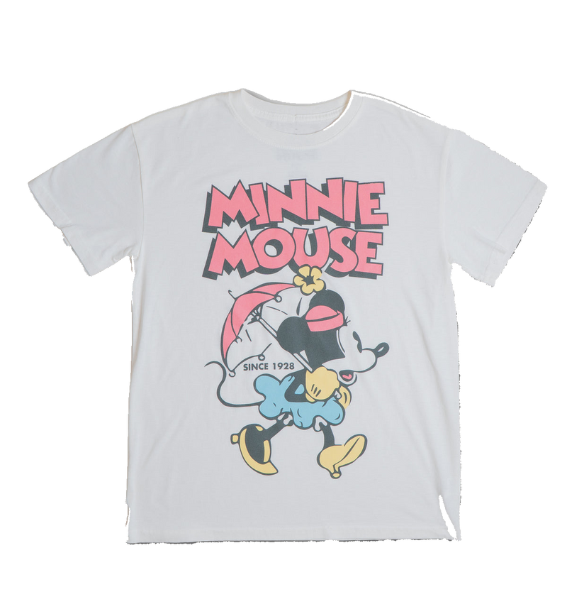 ミニーのロゴプリントTシャツ【ホワイト】