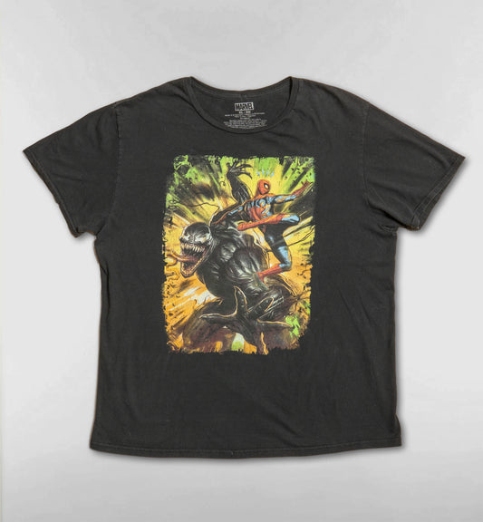 スパイダーマンvsヴェノムTシャツ【ブラック】