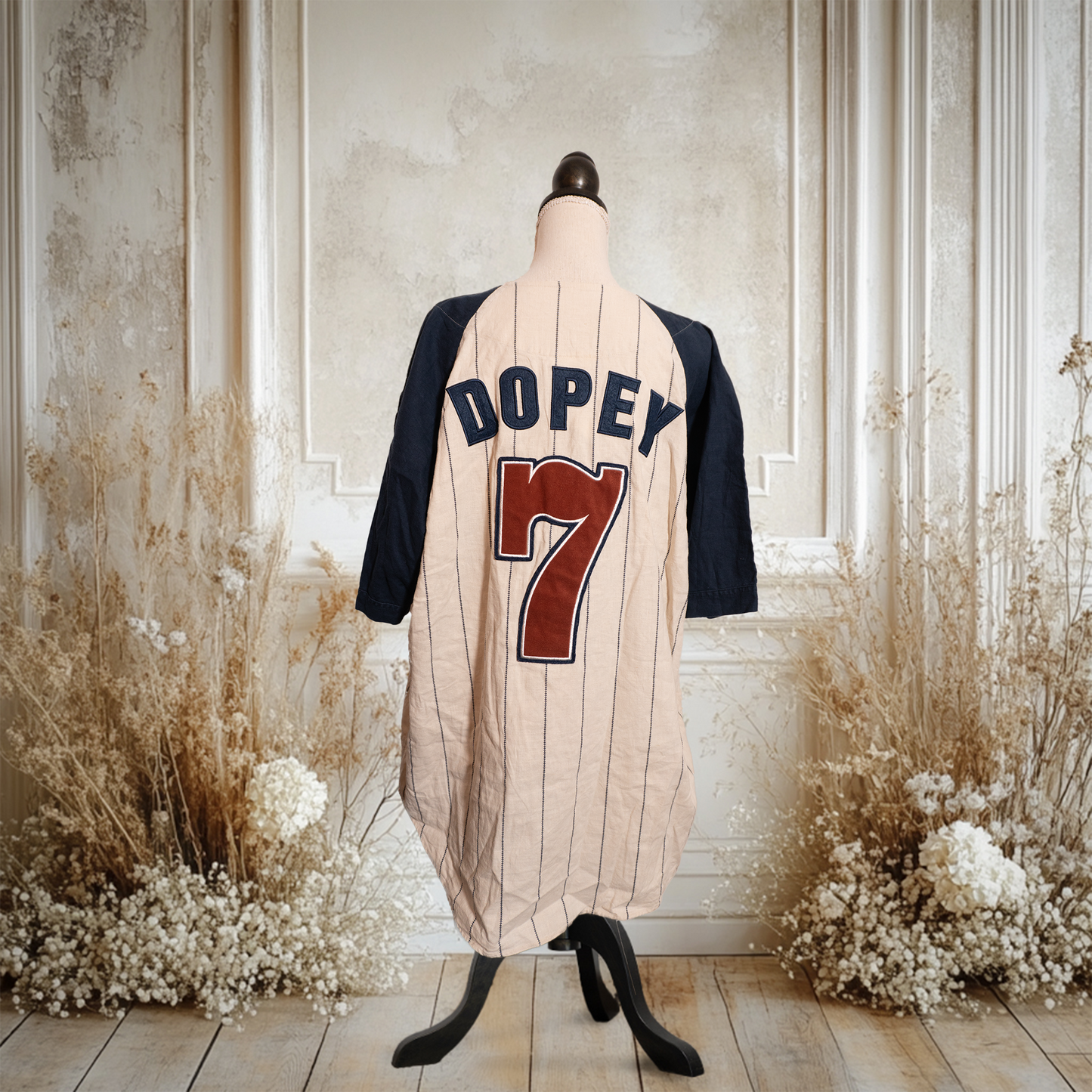 7 Dwarfs おとぼけベースボールシャツ／Dopey 【90s–00s Disneyland】