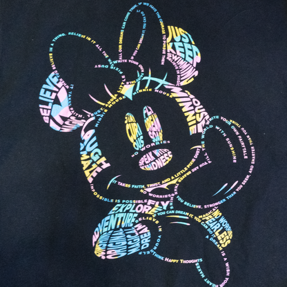 ミニーの色文字Tシャツ