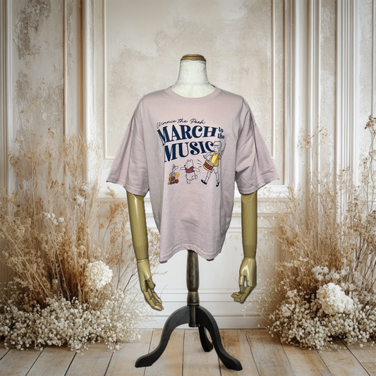 プーさんのゆったりショート丈Tシャツ