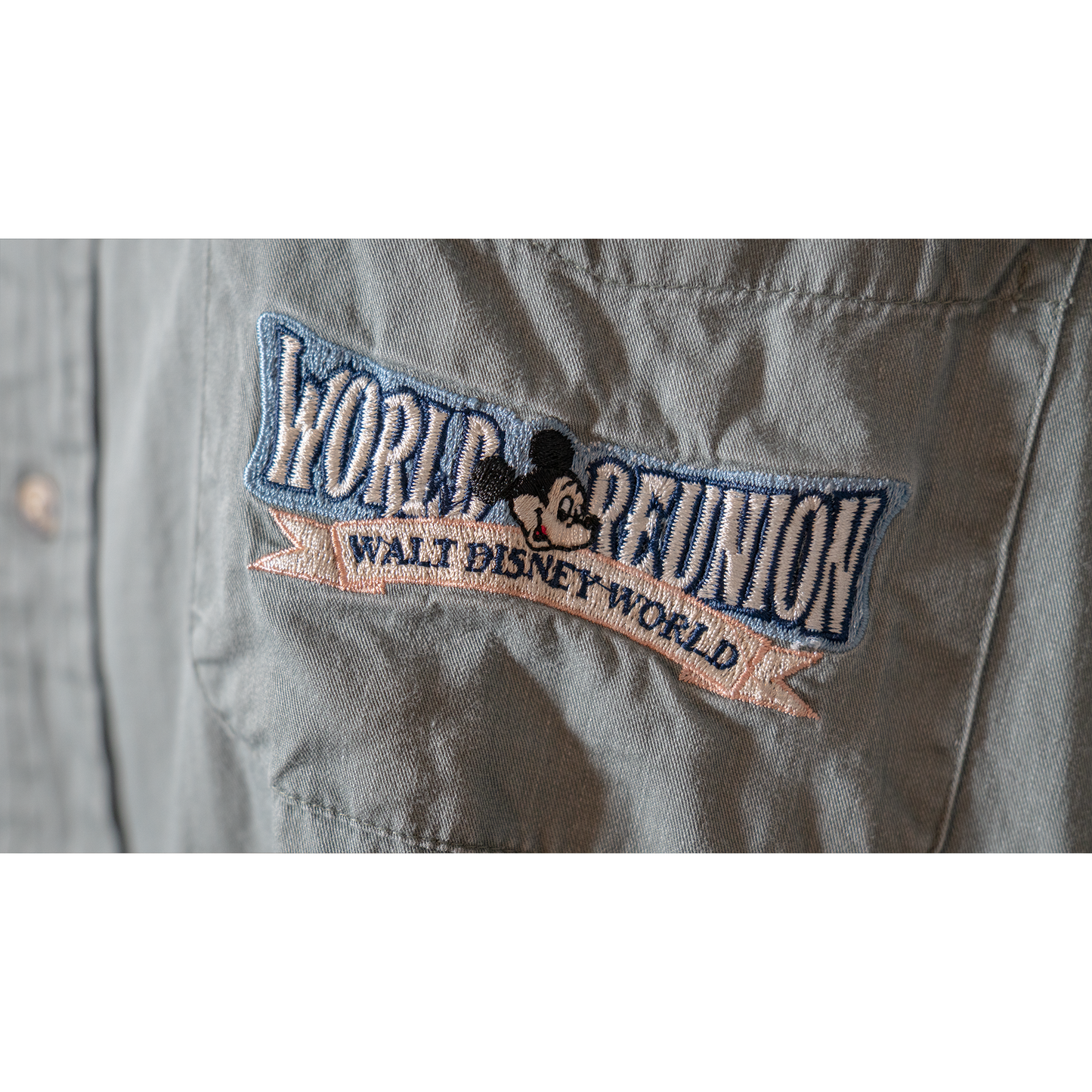 フロリダディズニー刺繍グレーシャツ【90s】