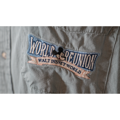 フロリダディズニー刺繍グレーシャツ【90s】