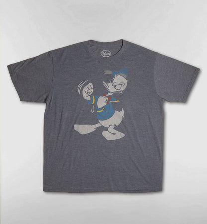 ドナルドのかすれプリントTシャツ【グレー】