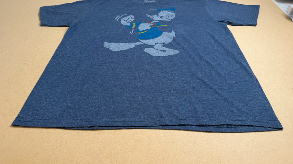 ドナルドのかすれプリントTシャツ【グレー】