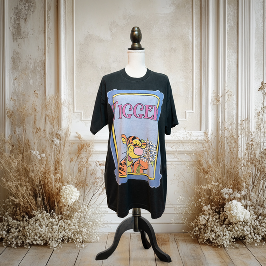 ティガー花束　額縁Tシャツ【90年代】