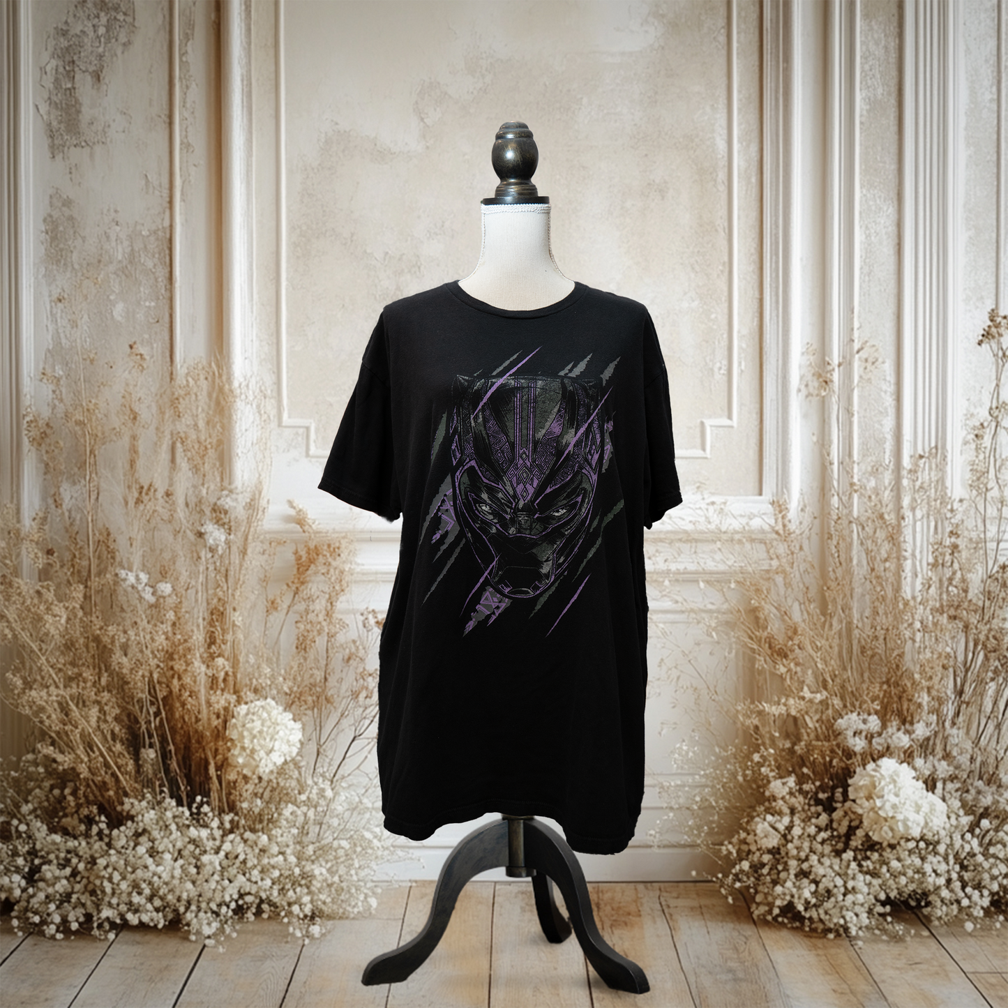 ブラックパンサーの顔ドンTシャツ【MARVEL】