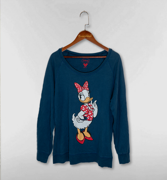 デイジーのフロントプリントスウェット